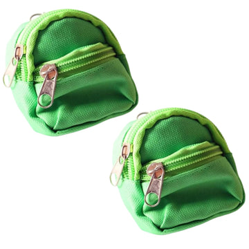 2Pcs Mini Doll Zipper Backpack,Cute School Bag Model Dollhouse School Accessory for 1/6 Scale Dollhouse,Dolls Accessories Costume Ornament Photography