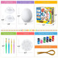 SpringFlower White Easter Eggs Painting Kit-24 Paintable Flocking Eggs with Doodle Kit for DIY Design-Hanging Flocking Eggs with Rope for Easter