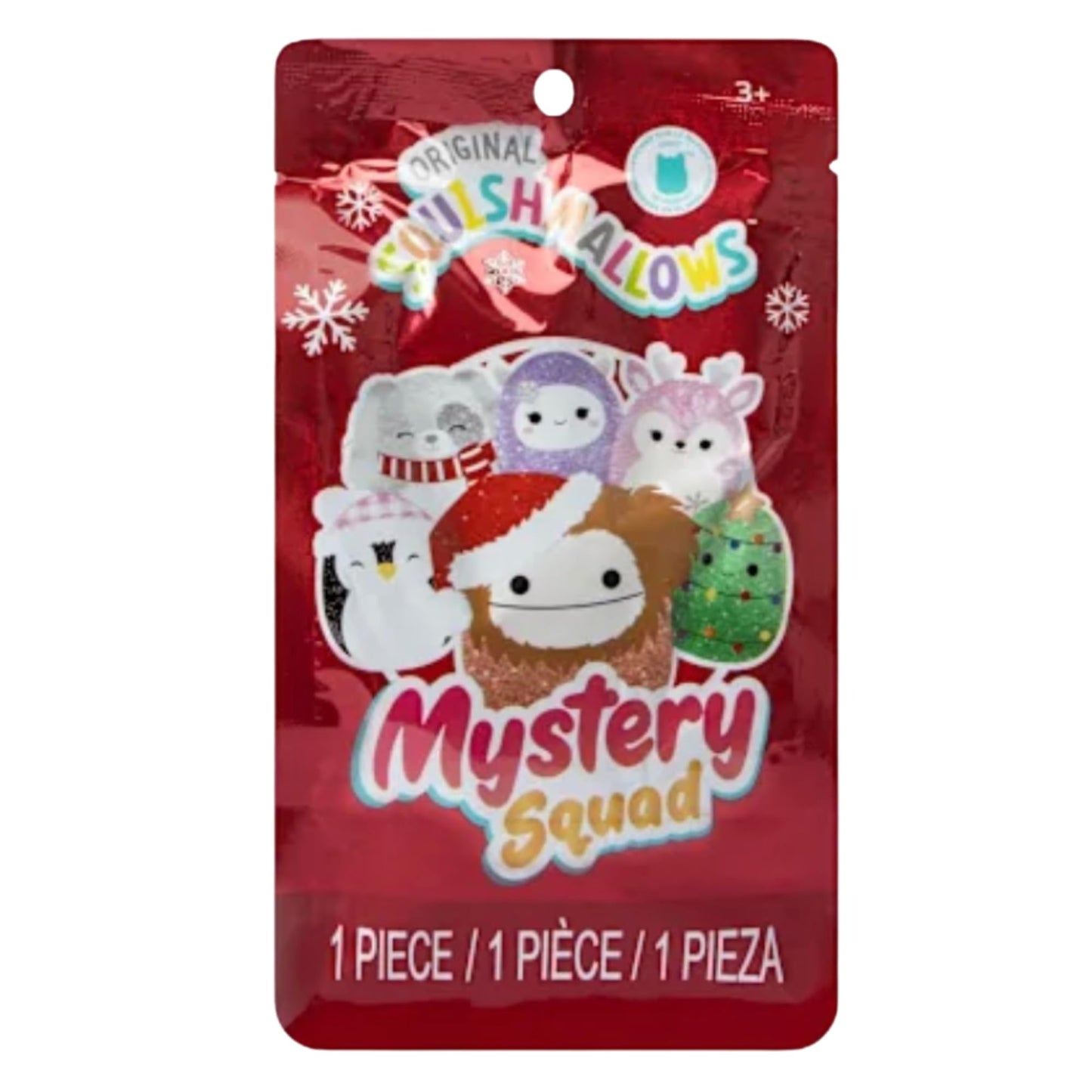 Squishmallows Mystery Squad Holiday Edition, Plush Blind Bag, Winter Christmas Theme Collectible, 1 Random Character, Age 3+