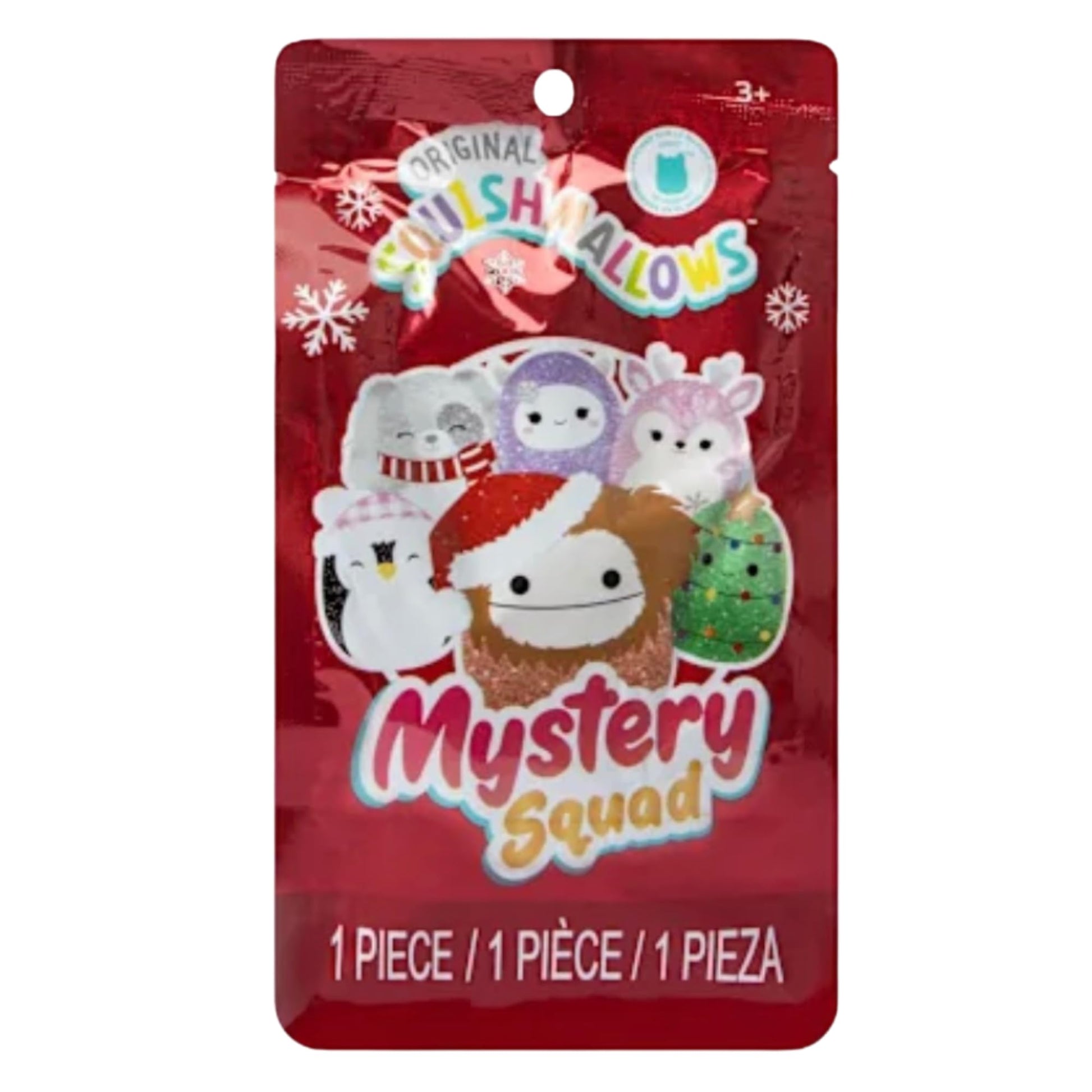 Squishmallows Mystery Squad Holiday Edition, Plush Blind Bag, Winter Christmas Theme Collectible, 1 Random Character, Age 3+