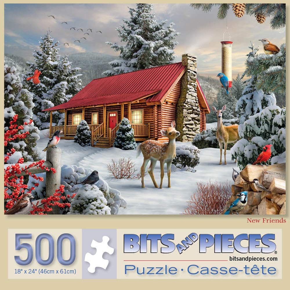 Bits and Pieces - 500 Piece Jigsaw Puzzle for Adults - New Friends - Jigsaw Puzzles by Artist Alan Giana, Completed Puzzle Size: 18" x 24"