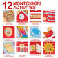 Monläurd® Wooden Activity Cube for Toddlers 1-3, Farm Barn Montessori Busy Board Toy, 12-in-1 Sensory Activity Center for Baby Fine Motor Skills