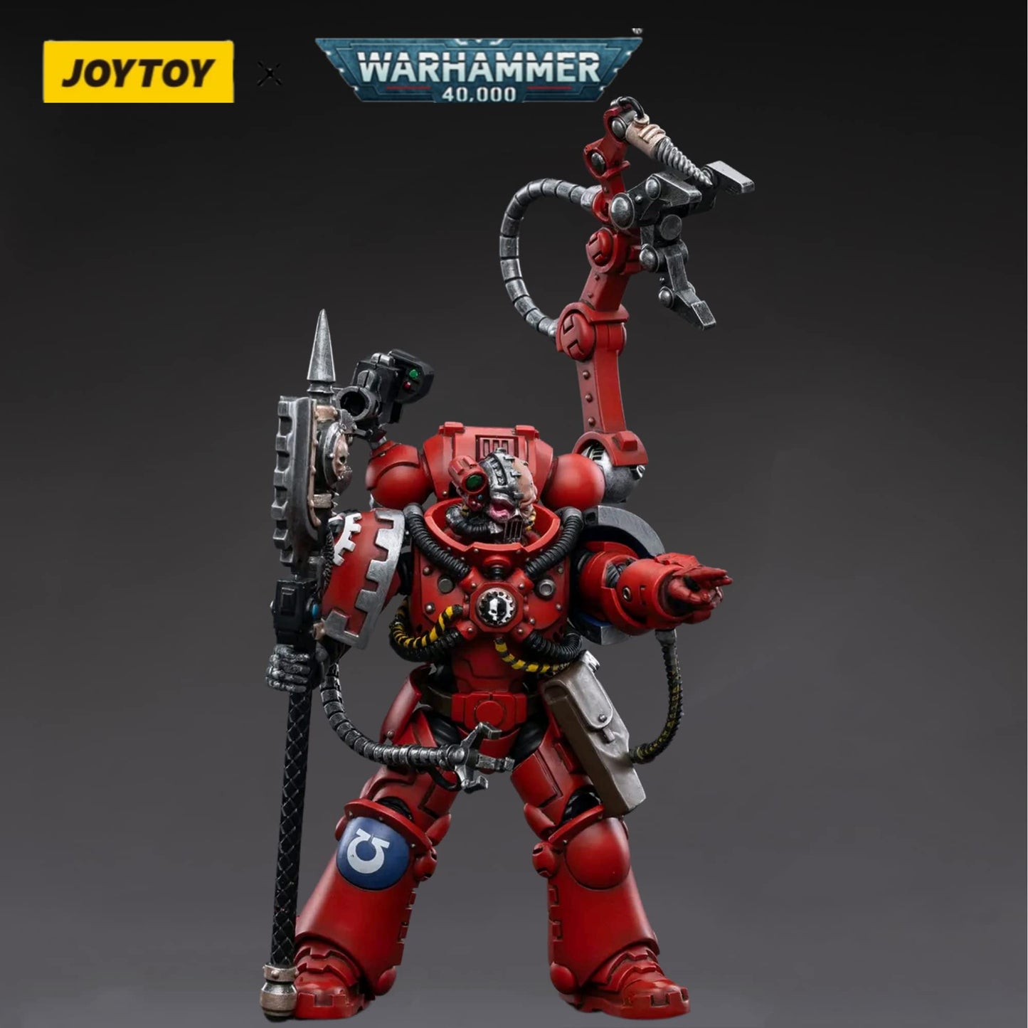 JOYTOY Warhammer 40,000 1/18 Action Figure Ultramarines Primaris Techmarine Collection Model Birthday Gifts 7.8Inch