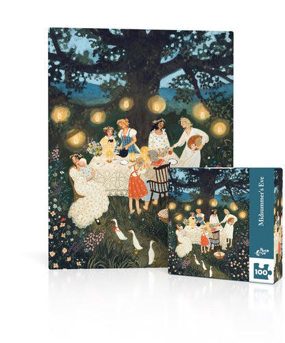 New York Puzzle Company - Loré Pemberton Midsummer's Eve Mini - 100 Piece Jigsaw Puzzle for Adults by Loré Pemberton