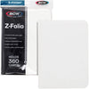 BCW Z-Folio 9-Pocket LX Album - White | Secure Zipper Card Organizer | Premium Leatherette Card Collection Binder | Trading Card Binder for Pokemon