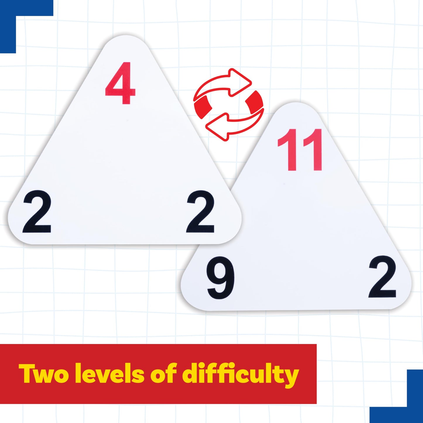 LEARNING ADVANTAGE Original Triangle Flash Cards, Addition & Subtraction