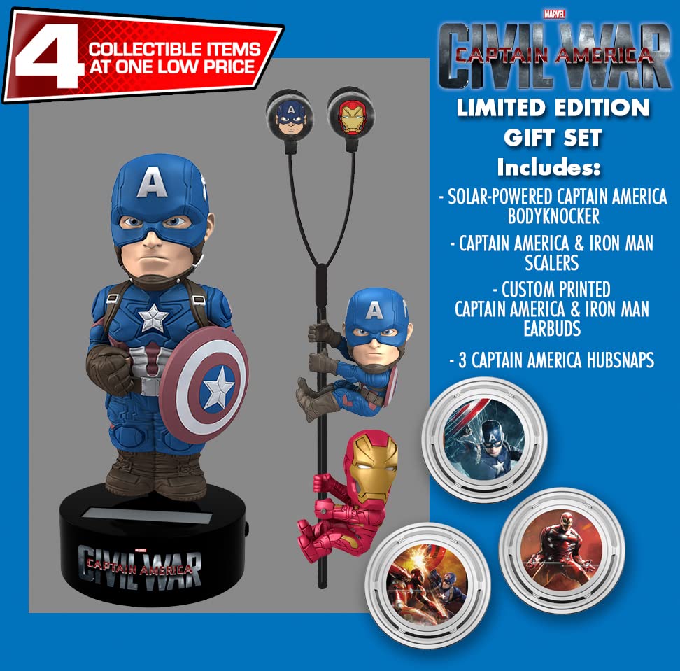 NECA Marvel Captain America Civil War - Limited Edition Gift Set (Scalers, HUBSNAPS, Body Knocker, Earbuds)