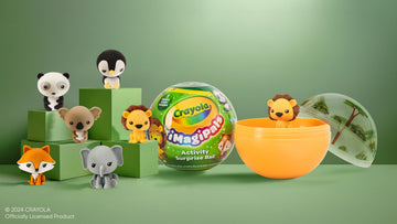 Crayola ImagiPals Surprise Animal Toy Eggs - 2 Pack, Collectable Animal Eraser for Kids, Mystery Toy for Kids, Goodie Bag Filler