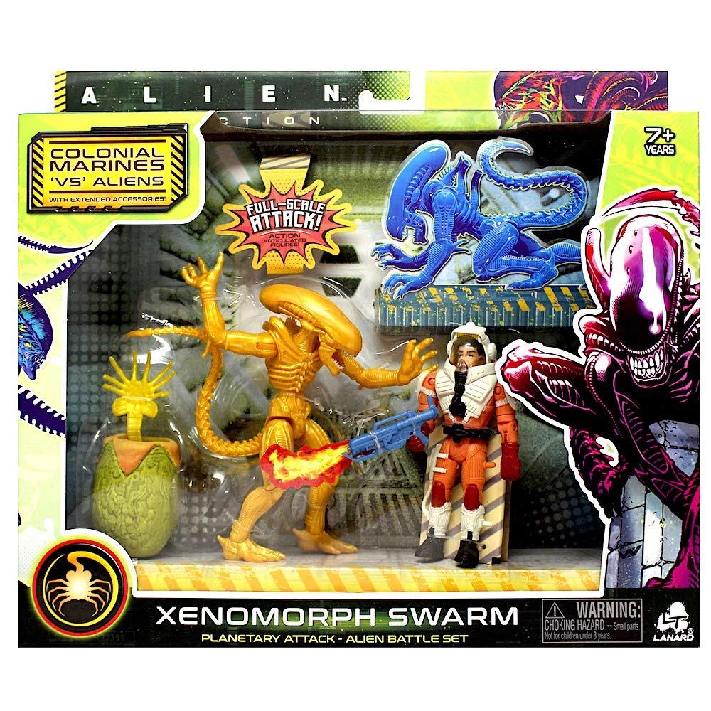 Alien Collection Xenomorph Swarm - Colonial Marines VS Aliens - Xenomorph Drone - Planetary Attack Alien Battle Set
