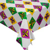 Fun Express Mardi Gras Plastic Tablecloth Roll 40" x 100 ft.- Perfect for Party Supplies, Celebrations, and Festive Events - 1 Durable Piece for Easy