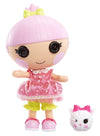 Lalaloopsy Littles Doll- Trinket Sparkles and Pet Yarn Ball Kitten, 7" Princess Doll with Pink Outfit & Accessories, Reusable House Playset- Gifts for