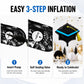 4 Pieces 22 Inches Black Graduation Cap Balloons, Large Academic Cap Shaped Mylar Foil Balloons with Tassel Design, Grad Hat for Class of 2025