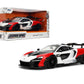 Jada Toys Hyper-Spec 1:24 McLaren Senna Die-cast Car - Opening Doors, Hood, Trunk, Rubber Tires(White/Red/Black)