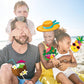 OURUOLA Summer-Hawaiian Luau Beach Party-Decorations Photo Booth - 25pcs DIY Props,Tropical Aloha Flamingo Glasses Photography Decor, Kid Adult Beach
