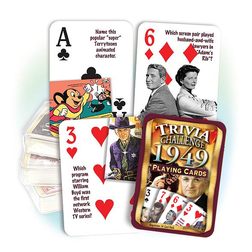 Flickback 1949 Trivia Playing Cards: Birthday