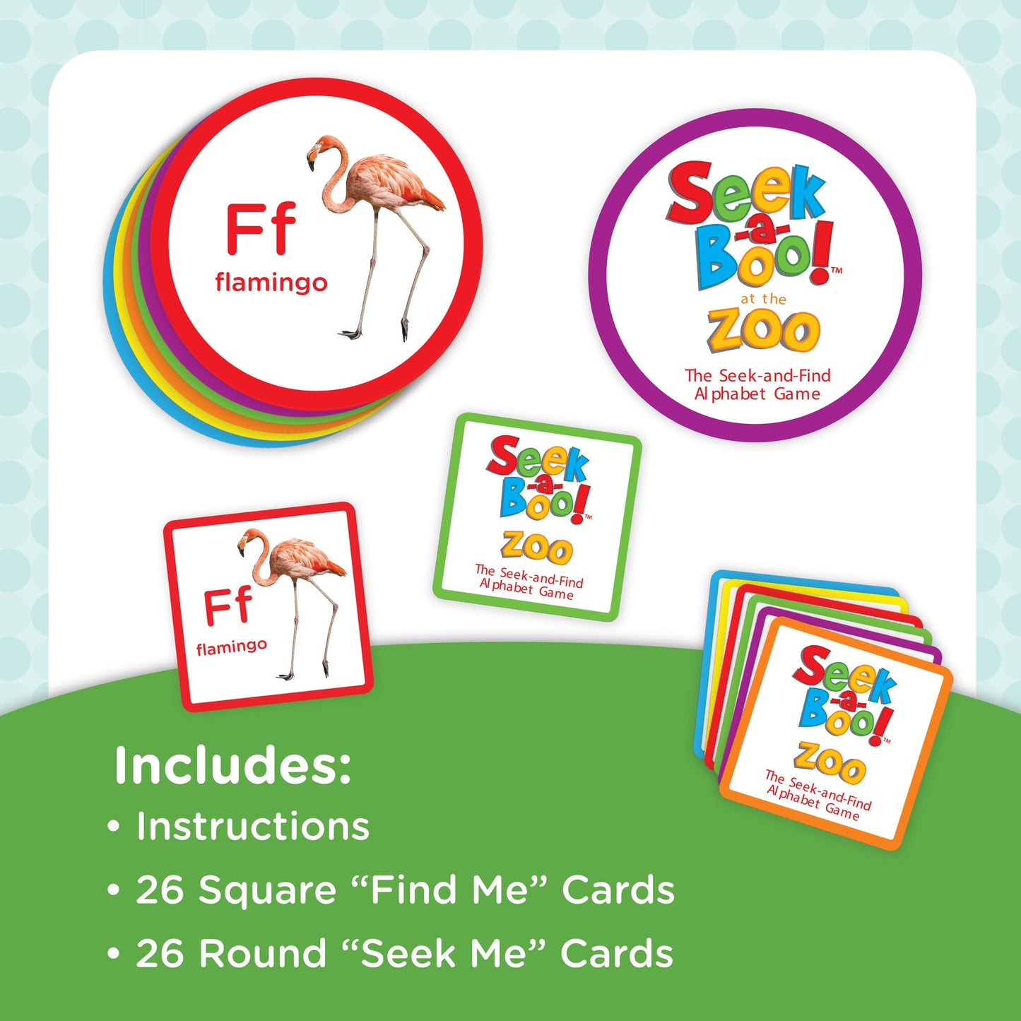 MindWare Seek-a-Boo! at The Zoo The Seek-and-Find Alphabet Matching Game - Fun Toddler Games Ages 2-4 - Improves Memory, Vocabulary and Letter