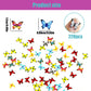 220pcs Mini Resin Butterflies Miniature Small Butterflies to Hide Tiny Resin Animals Figures Ornaments for Micro Fairy Garden Landscape Dollhouse