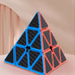 Pyramid Speed Cube Carbon Fiber Sticker Puzzle Cube 3X3X3 Speed Cube Triangle Magic Cube Puzzle Toy Magic Cube Puzzles 3X3