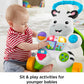 Fisher-Price Baby Push Toy Learn with Me Zebra Walker Musical Learning Activity with Lights & Fine Motor Play for Infants Ages 6+ Months