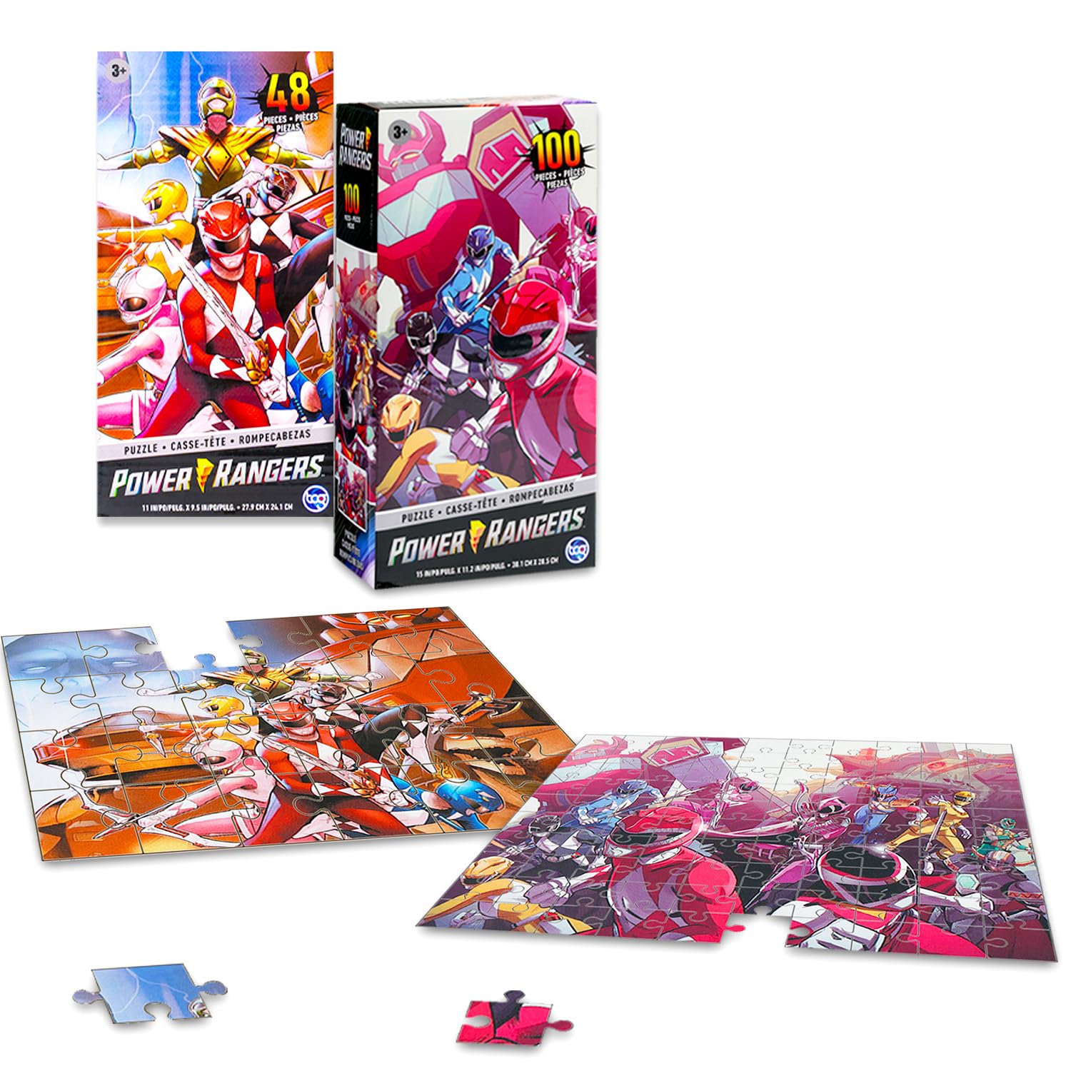 6 Pack Transformers, TMNT, Power Rangers Jigsaw Puzzles Bundle