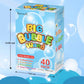 Inscraft 40 Pack 14’’ Big Bubble Wands, 8 Colors Bubbles Bulk for Summer Toy, Outdoor / Indoor Activity Use, Easter, Birthday, Graduation, Shower