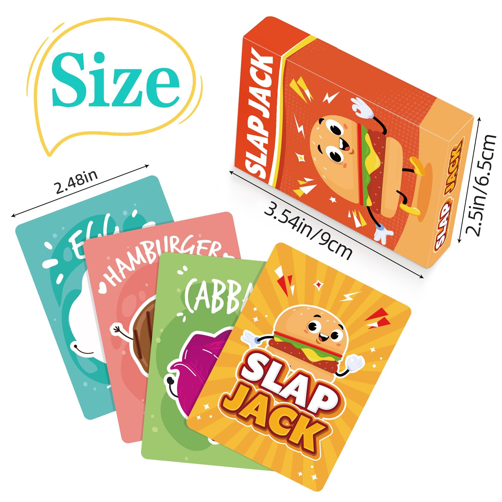 Etyishe Card Games for Kids Toddlers, Go Fish, Old Maid, Slap Jack and Memory Match, 4 Decks in 1 Pack, Fun Educational Gard Games for Family Game