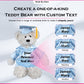 Made By Aliens Cream Brandon Teddy Bear Plush Stuffed Animal Toys 12 Inches Present Gifts for Graduation Day, Personalized Text or Your School Logo on