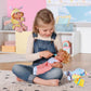 Young Buds 8pcs for 8-9-10 Inch Baby Doll Clothes Dress Newborn Baby Doll Accessories Gown Costumes Outfits with Schoolbag Xmas Gift-wrap