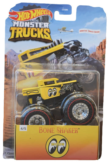 Hot Wheels Monster Trucks Bone Shaker, [Yellow] Moon Eyes 4/5