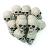 Fun Express White Plastic Realistic Skeleton Skulls 5 Inch for Halloween Party, Bar and Table Decorations, 12 Pack