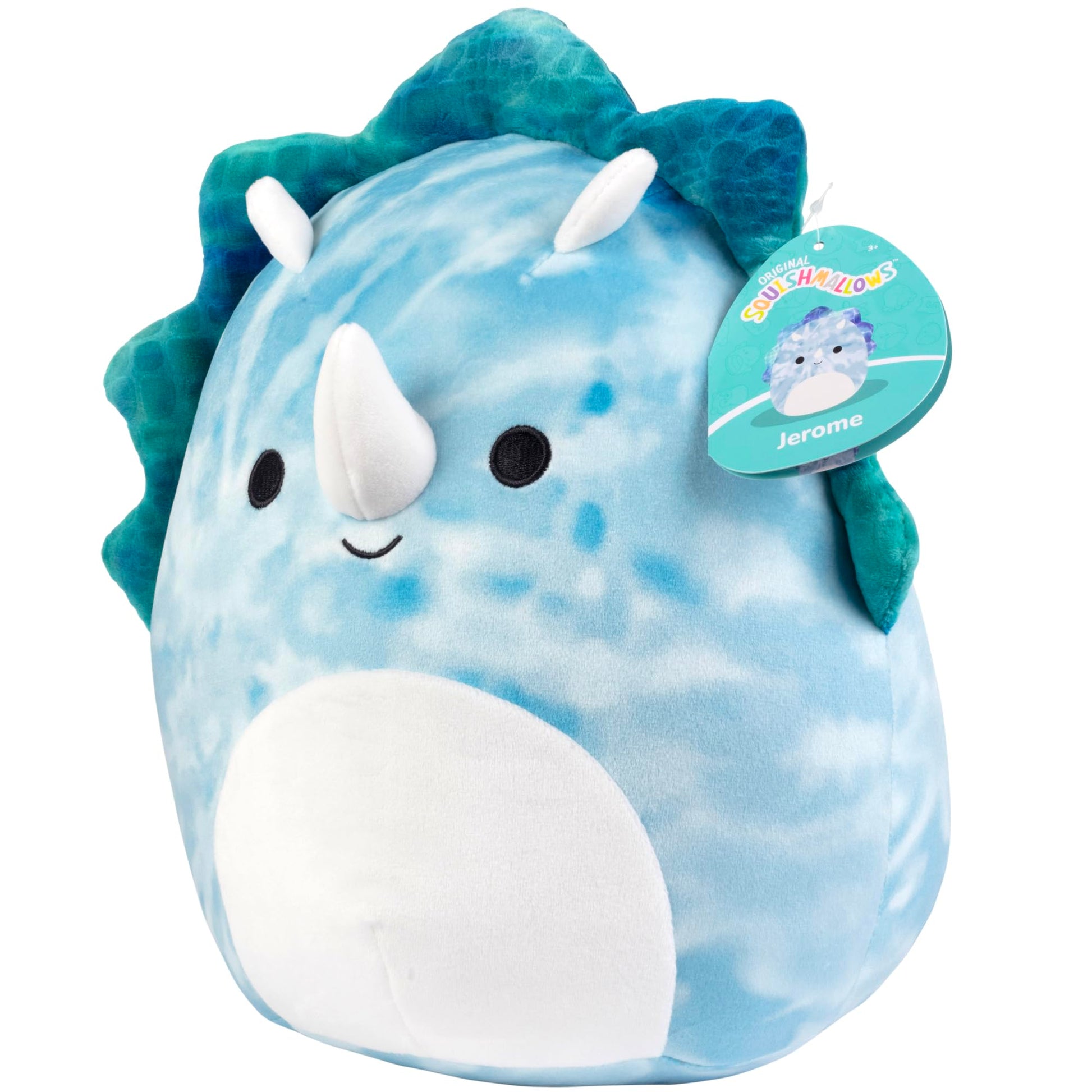 Squishmallows 8" Fox & 10" Dinosaur 2-Squish Rainbow Tie Dye Value Pack - Get Two Official Jazwares Plush for Less - Collectible Soft & Squishy