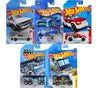 Hot Wheels Utility & Emergency Random 5 Pack! Assorted Variety Mystery Bundle, No Duplicates! [Styles May Vary!] (Police Cars, Firetrucks, Trains