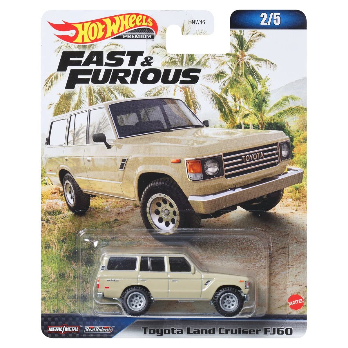 Hot Wheels 2023 Fast Mattel 2023 Fast & Furious Premium Die?Cast Car Set of 5, Iconic Movie Models, 1:64 Scale, HNW46-956B, Ages 3+