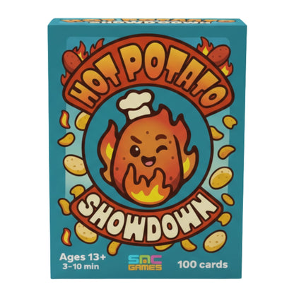 SNC Games Hot Potato Showdown - Fast Party Card Game | 3-8 Players, Ages 13+, 2-10 Minutes | Draw, Dodge & Dueling Potatoes | Easy Family Game Night