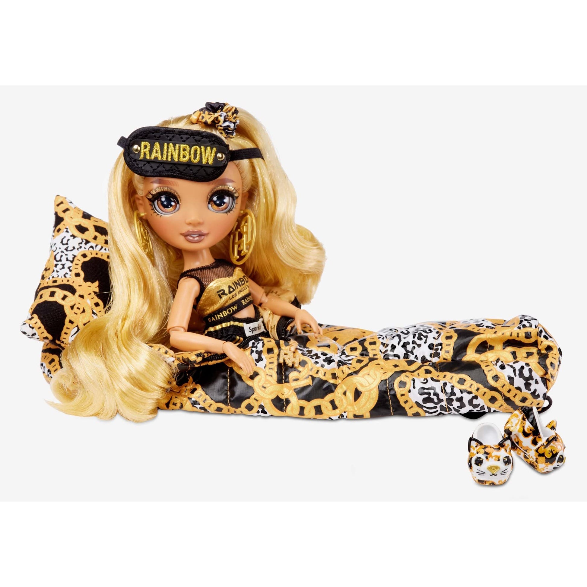 Rainbow High Slumber Party Fashion Doll and Playset w/ 2 Outfits Choose from Brianna Dulce, Marisa Golding, Robin Sterling (Marisa Golding)