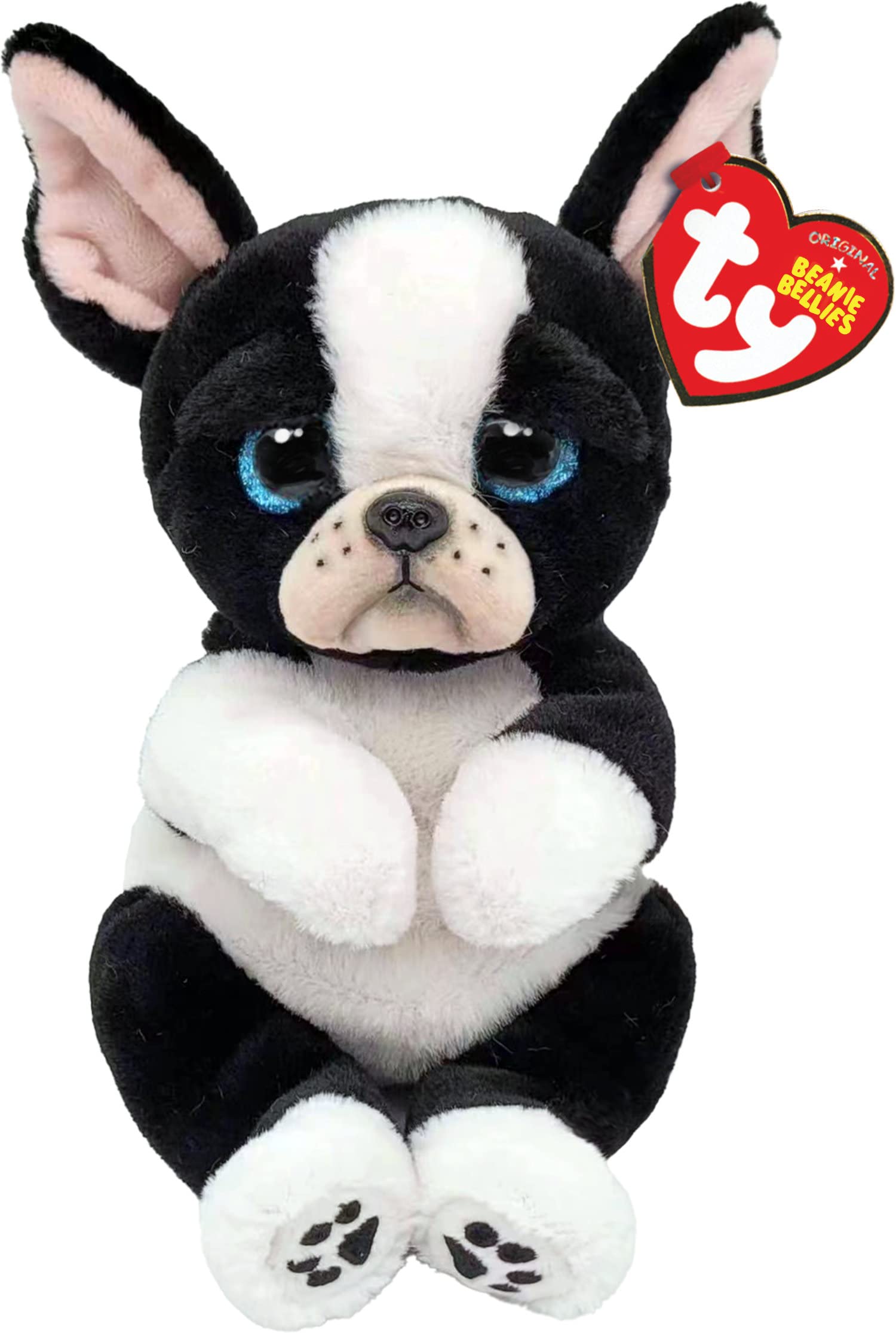 Ty - Beanie Bellies - Tink The Dog Soft Toy 15 cm - TY41054, White, Black
