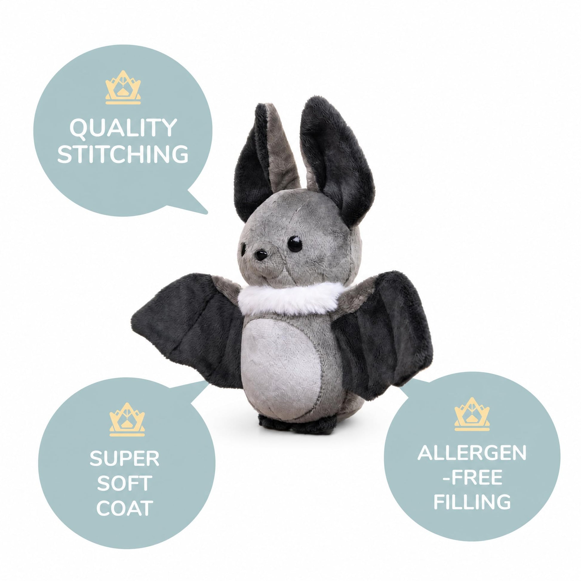 Bellzi Bat - Cute Stuffed Animal Plush Toy - Adorable Soft Bat Toy Plushies and Gifts - Perfect Present for All Ages - Batti