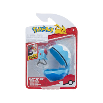Pokémon Tentacool and Scuba Clip 'N' Go Ball Includes a 2" Battle Figure with Stand and Scuba Ball Accessory.