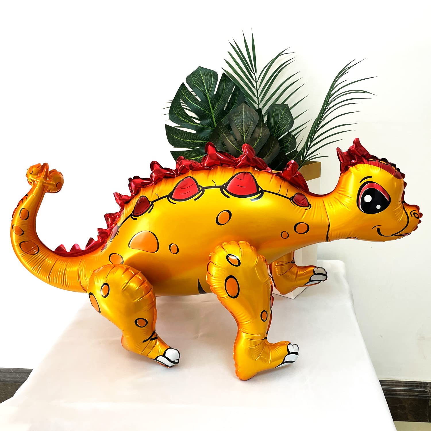 Giant 3D Dinosaur Balloon for Birthday Party Decorations, Cute Self Standing Dino Balloons, Aluminium Foil Balloons for Birthday Party Supplies Decor