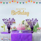 PMU 3 Pack Bursting Star Metallic Foil Spray Centerpiece- Purple Prismatic Balloon Weights, Party Table Decorations Centerpiece for Birthdays