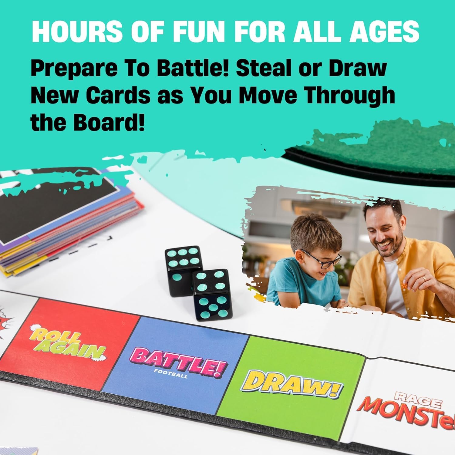 Dude Perfect Board Game with Soccer Add On; Action Packed Sports Challenges for Competitive Kids and Families | Perfect for Family Game Night; 2 to 5