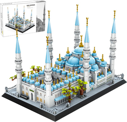 Myth Qholve Blue Mosque Building Block Set Istanbul Türkiye Sultan Ahmed Mosque Architecture Model Kit for Adults Educational Display Toy