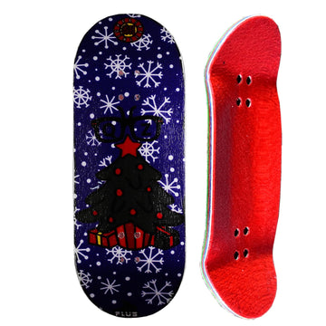 SOLDIER BAR Fingerboard Complete 6-Laye 35.5mm Deep Concace Handmade Maple Deck+ARK1 Truck+Ice Wheel(6-Layer Handmade Maple Deck(Christmas Tree)