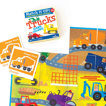 Playhouse Match it UP! Trucks Preschool Color Matching & Puzzle Card Game for Kids