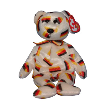 TY Beanie Baby - DEUTSCHLAND the Bear (w/ Black Nose)