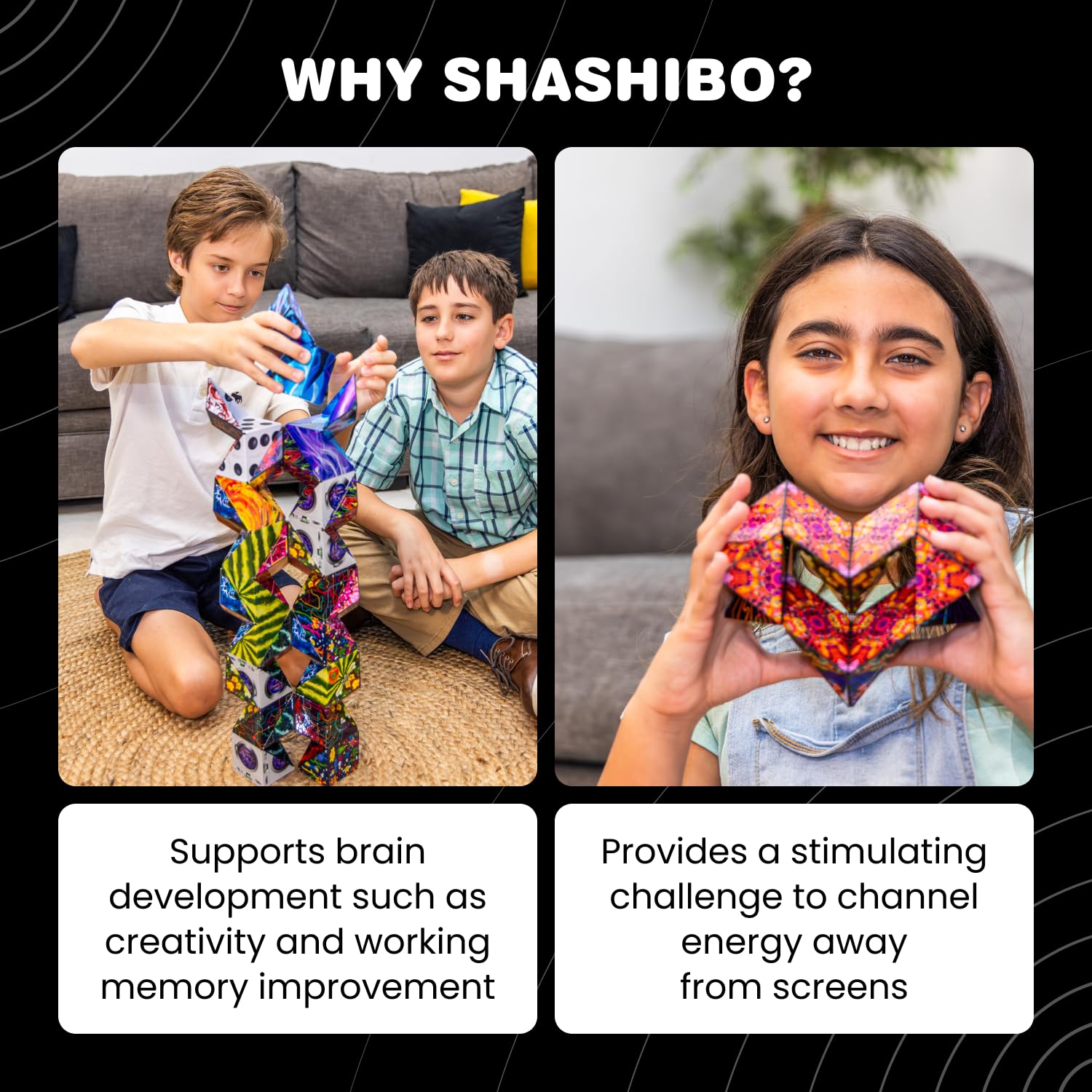 Shashibo DODECA Magnetic Puzzle Cube, Sensory Fidget Toy for Adults & Kids, Stress Relief Fidget Toy for All Ages, Cool Fidget Toys for Desk, Shape