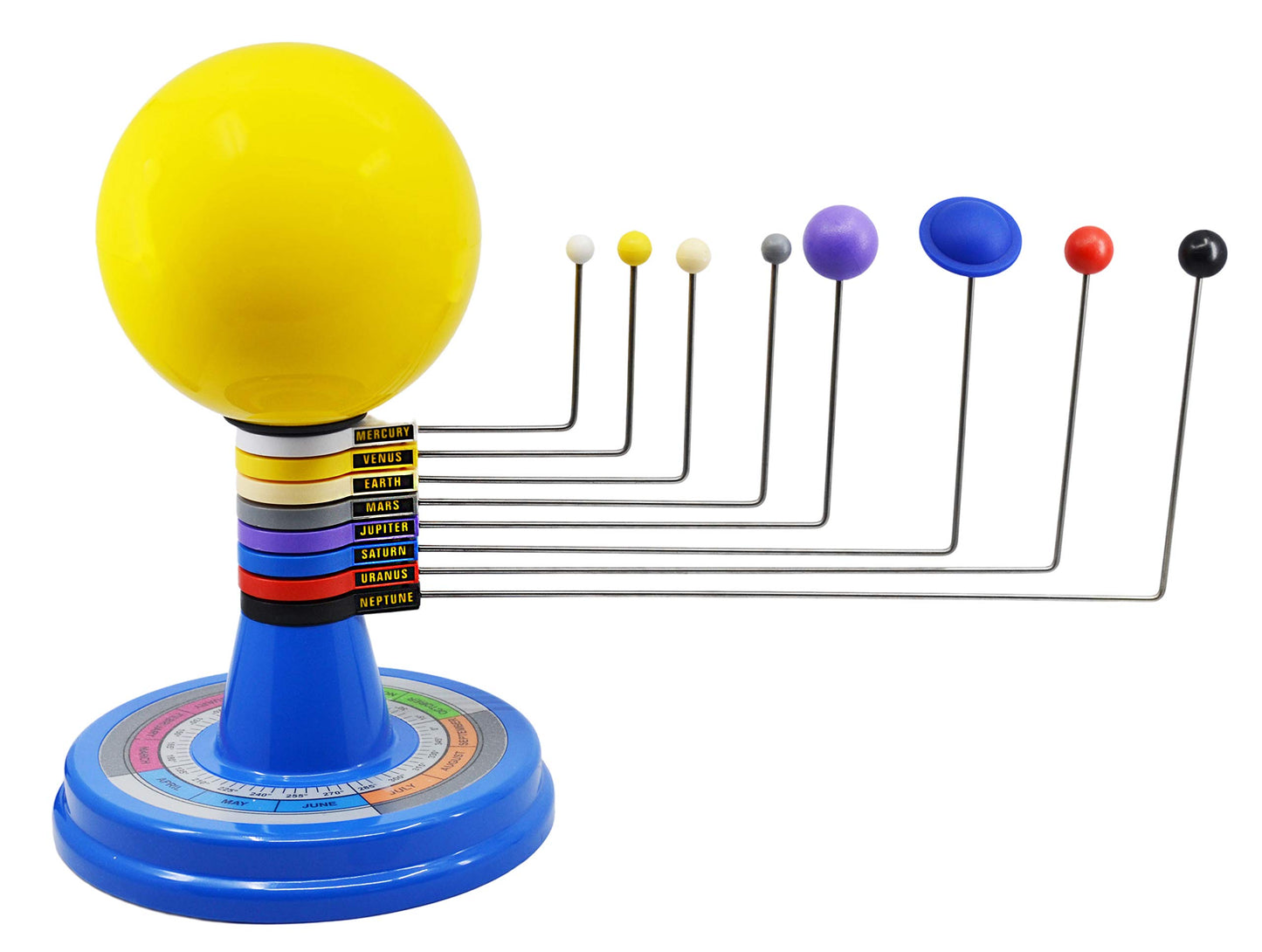 EISCO Solar System Model, 13" - Three Dimensional - Shows Relative Position and Motion of Planets Around The Sun - Includes Experiment Guide