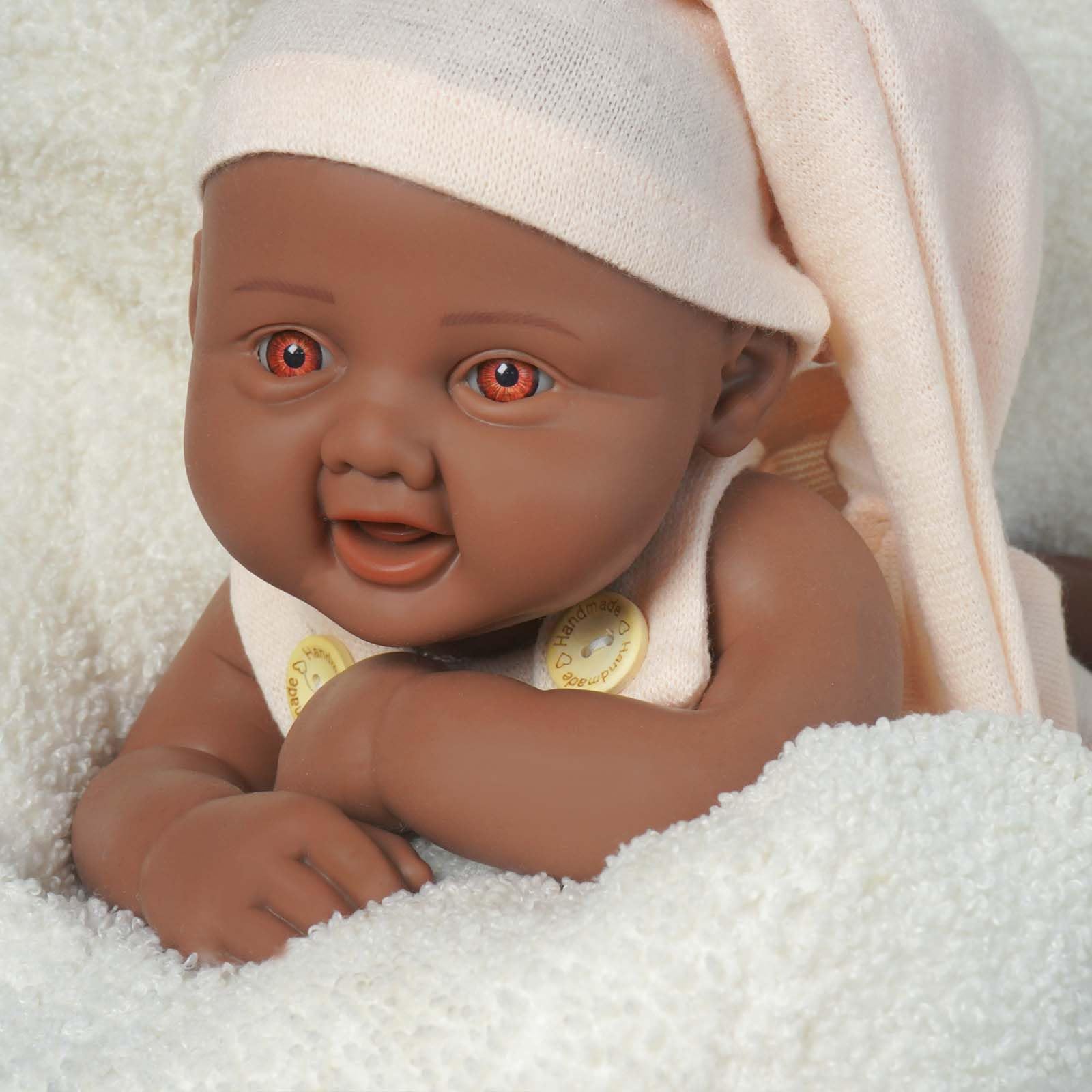 AuroraVita 17 Inch Girl Reborn Baby Dolls that Lifelike,Full Body Silicone Not Vinyl,Hand Painted Realistic Smiling Newborn Baby Doll Gift for Kids 3+