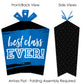 Big Dot of Happiness Reunited Blue - Table Decorations - Royal Blue School Class Reunion Party Fold and Flare Centerpieces - 10 Count