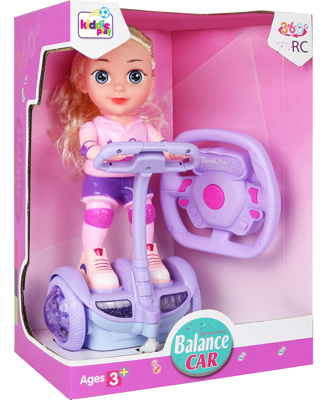 Kiddie Play Remote Control Electric Doll Scooter Toy for Kids